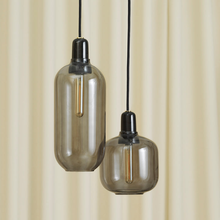 normann copenhagen | amp pendant lamp | smoke + black | small - EX DISPLAY