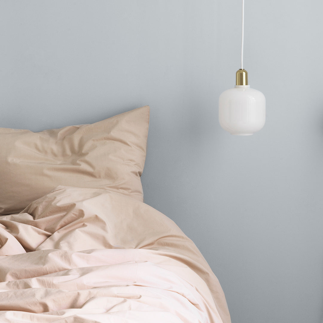 normann copenhagen | amp pendant lamp | white + brass | small