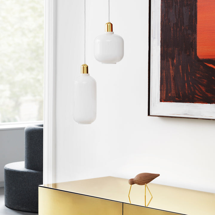 normann copenhagen | amp pendant lamp | white + brass | large