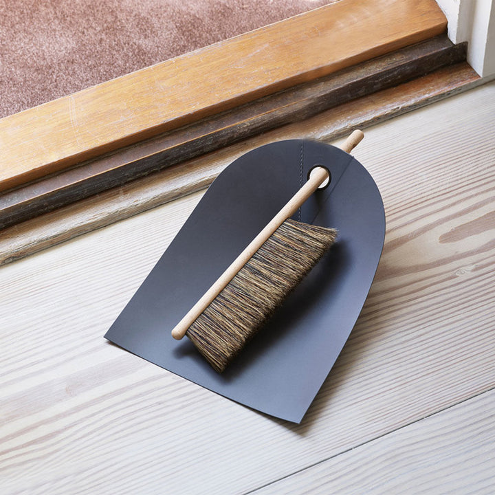 normann copenhagen | dustpan + broom | dark grey
