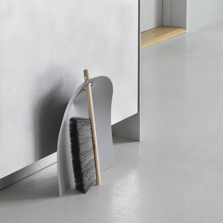 normann copenhagen | dustpan + broom | light grey