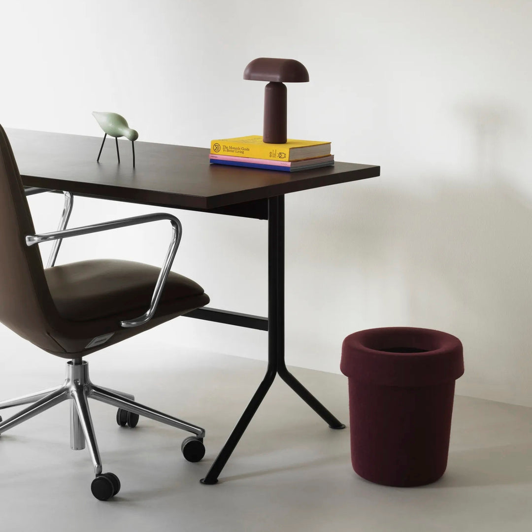 normann copenhagen | hide office bin | burgundy