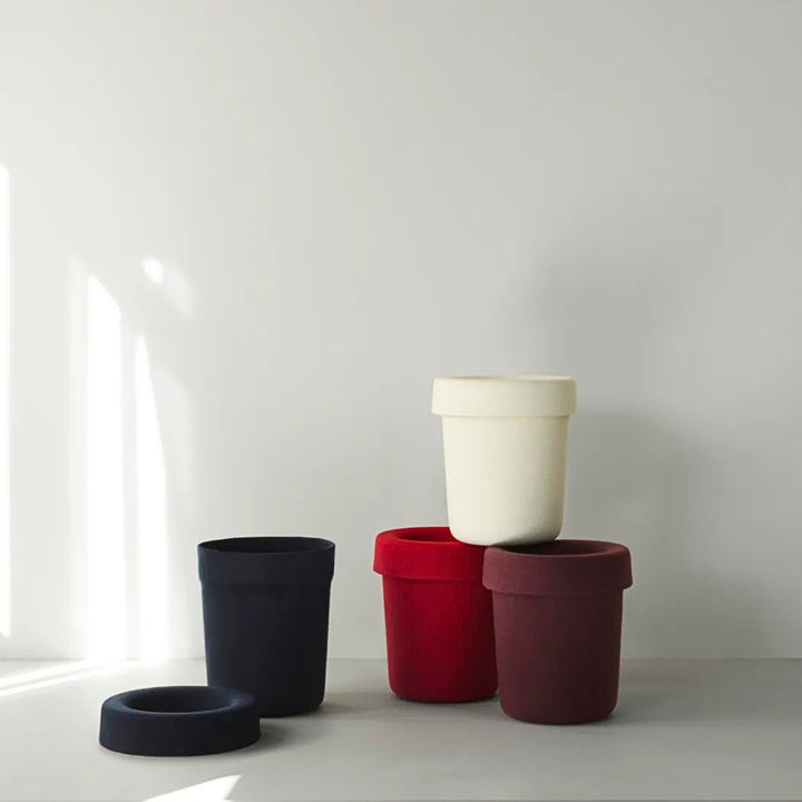 normann copenhagen | hide office bin | burgundy