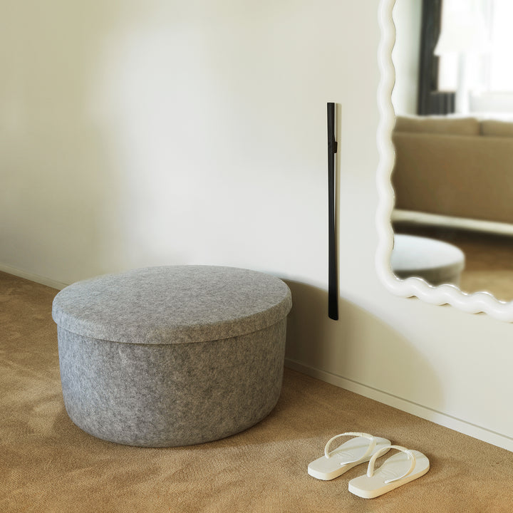 normann copenhagen | hide storage pouf | large grey