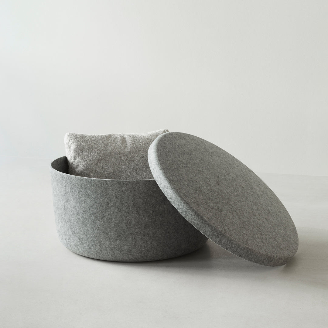 normann copenhagen | hide storage pouf | large grey