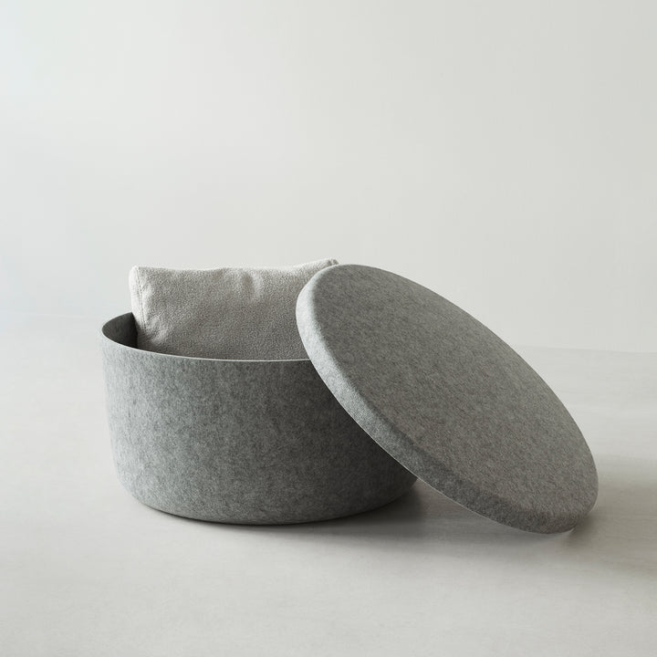normann copenhagen | hide storage pouf | large grey