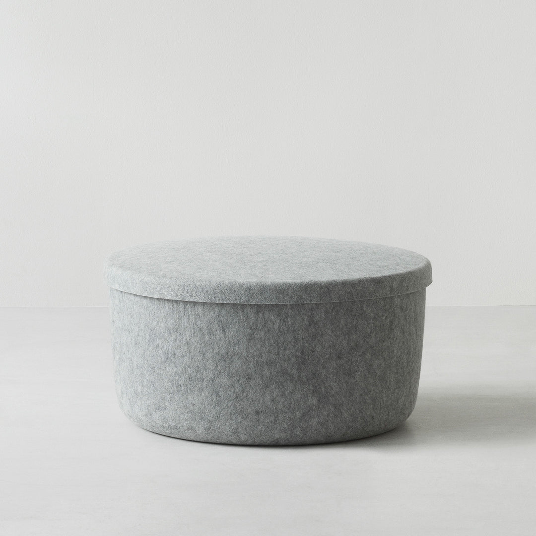 normann copenhagen | hide storage pouf | large grey