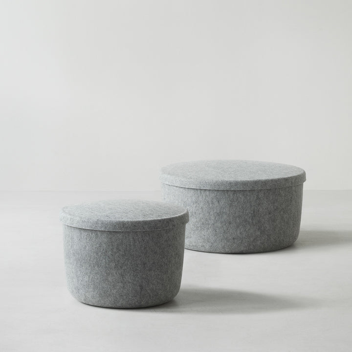 normann copenhagen | hide storage pouf | large grey
