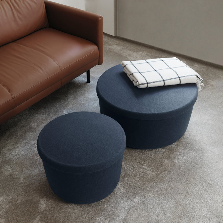 normann copenhagen | hide storage pouf | large blue