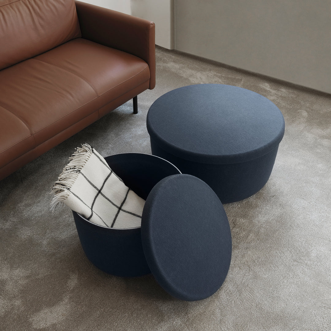normann copenhagen | hide storage pouf | large blue