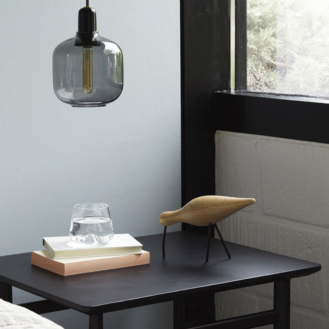 normann copenhagen | amp pendant lamp | smoke + black | small - EX DISPLAY