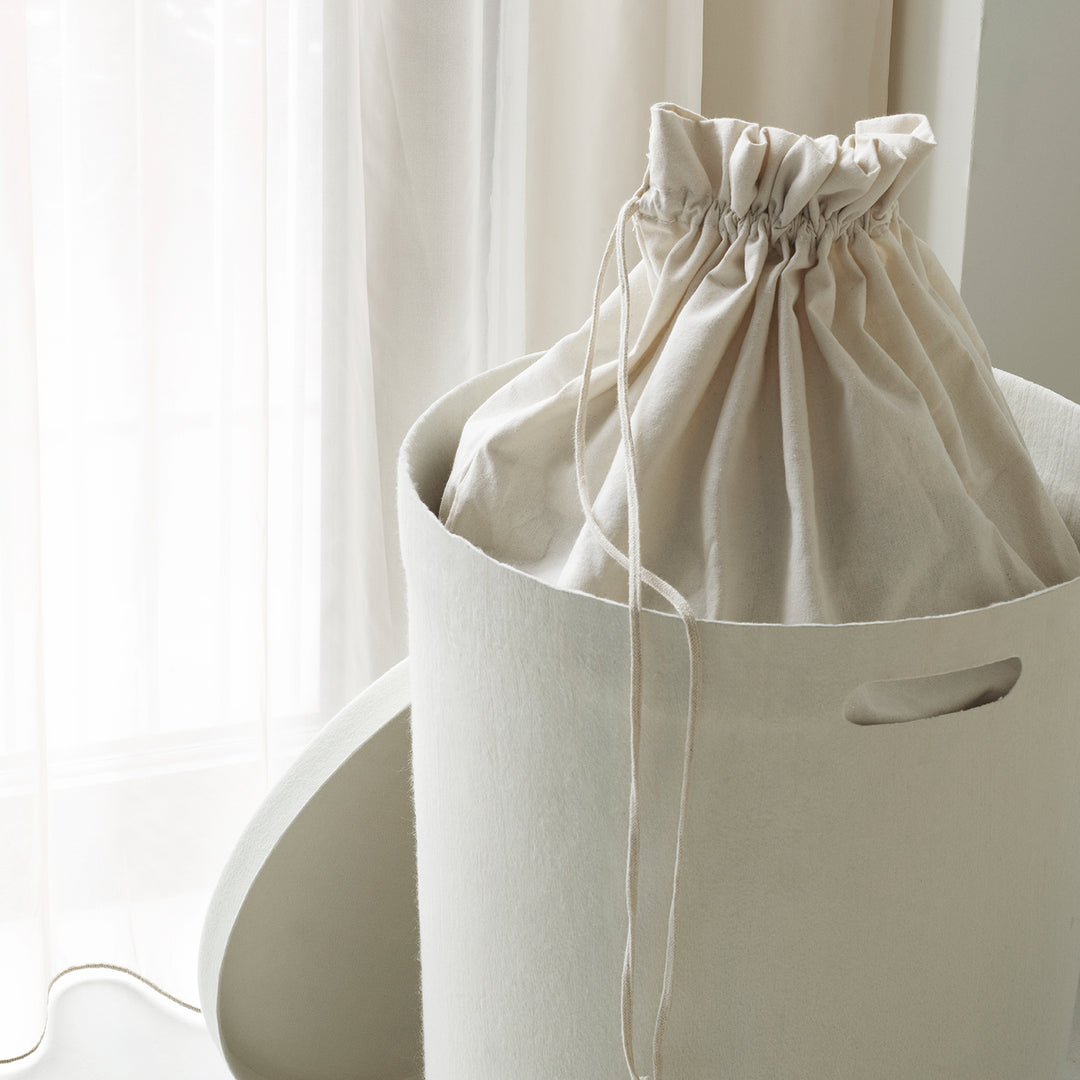 normann copenhagen | hide laundry basket | cream