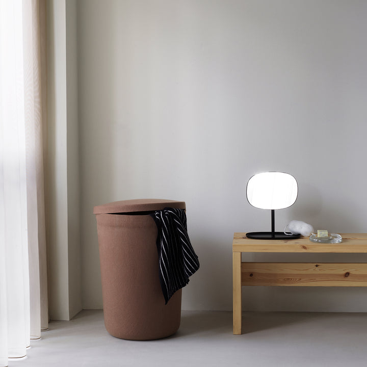 normann copenhagen | hide laundry basket | brown