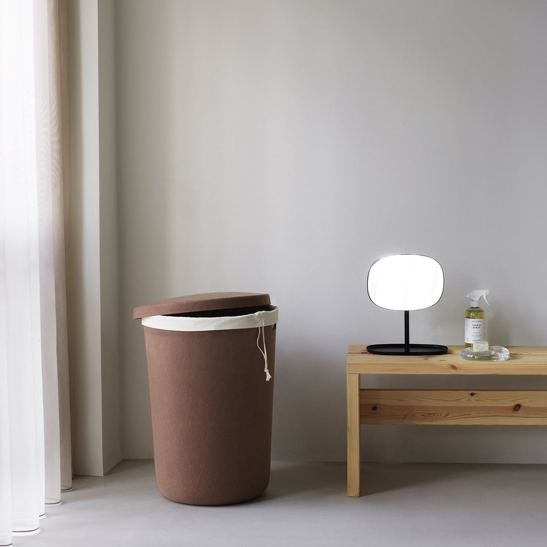 normann copenhagen | hide laundry basket | brown