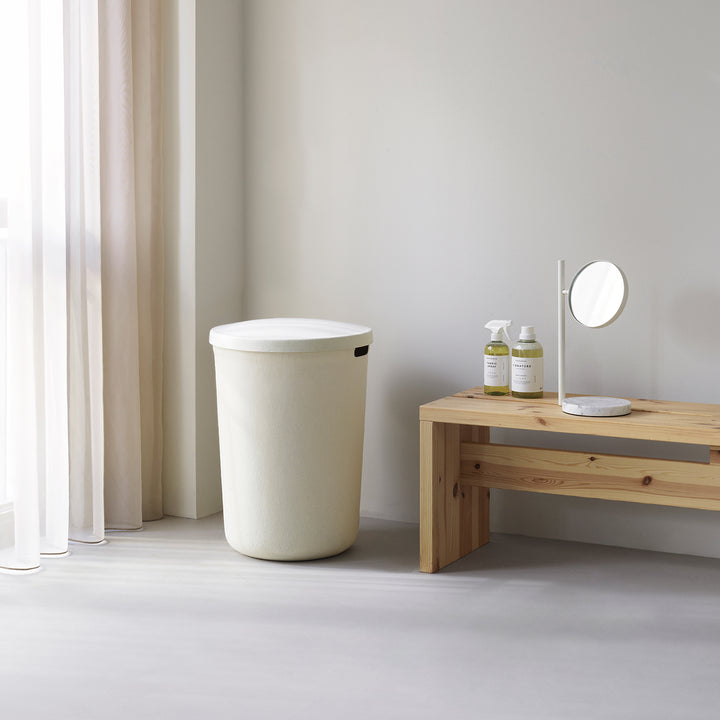 normann copenhagen | hide laundry basket | cream