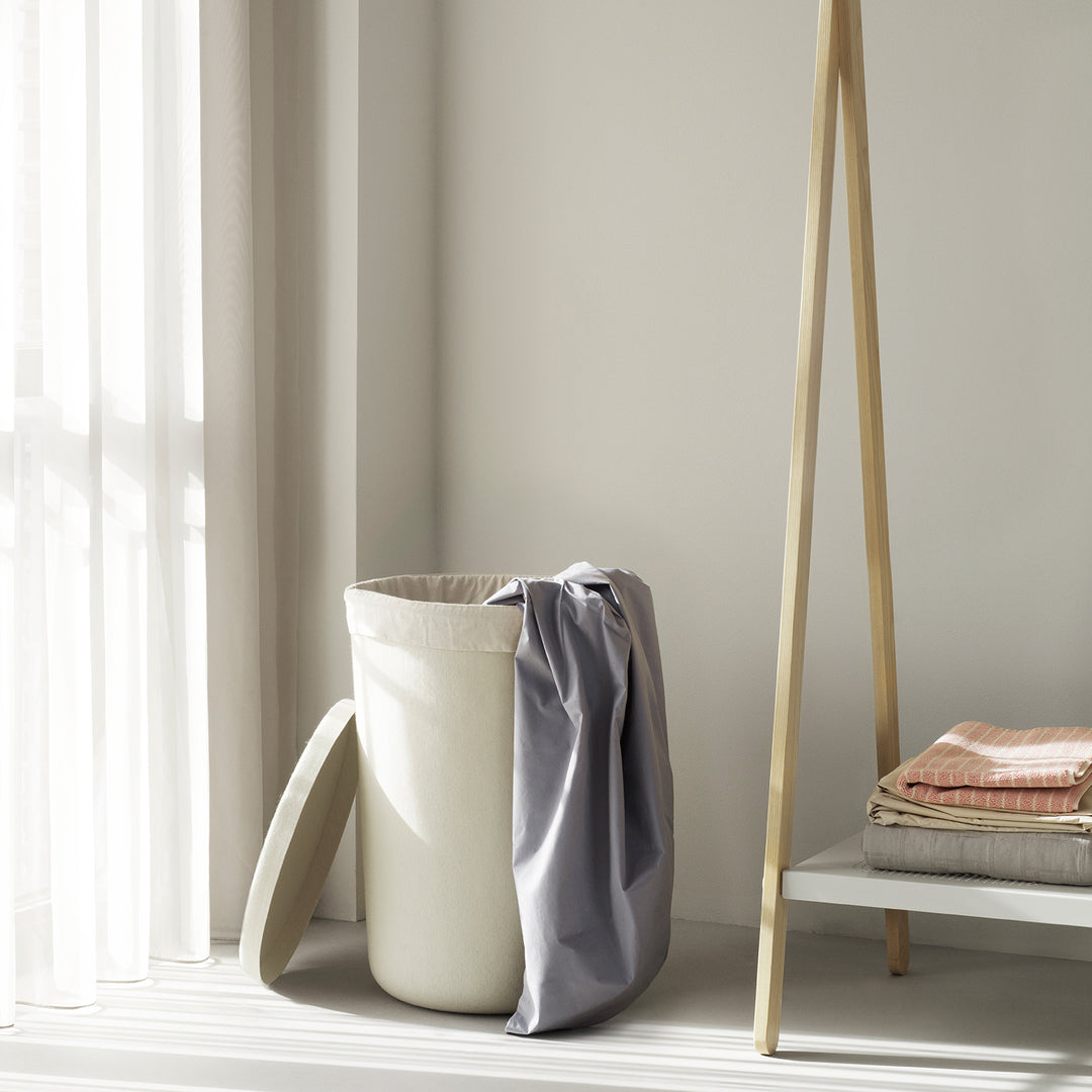 normann copenhagen | hide laundry basket | cream