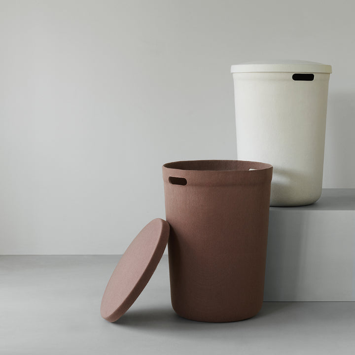 normann copenhagen | hide laundry basket | brown