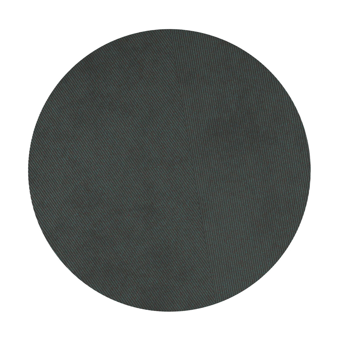 northern | row circular floor rug 270cm | dark green - LC