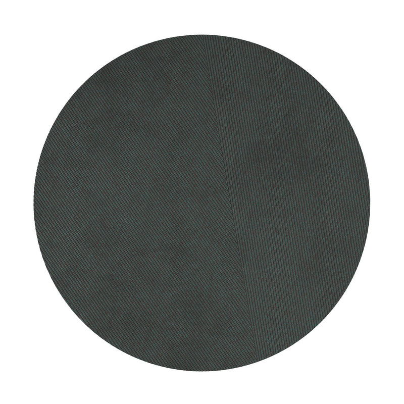 northern | row circular floor rug 270cm | dark green