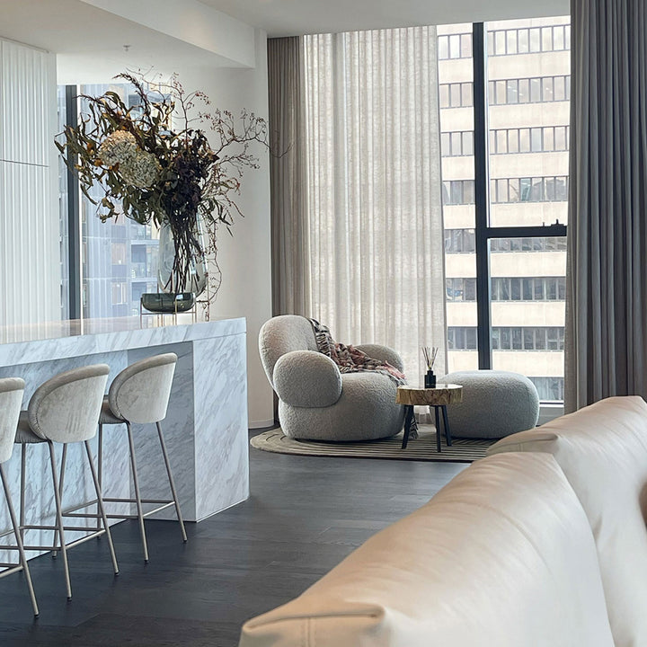 freifrau | ona bar stool | maple 732 + slate grey steel frame