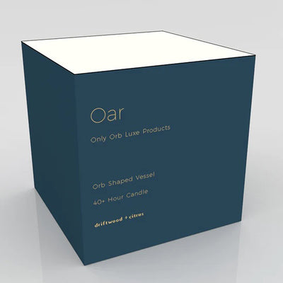 only orb | teak orb scented candle | oar