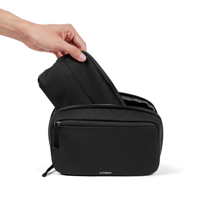 orbitkey | 2-in-1 tech pouch | black
