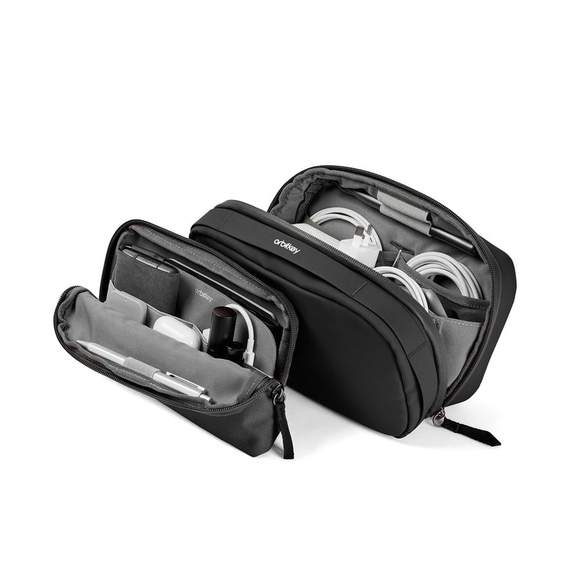 orbitkey | 2-in-1 tech pouch | black