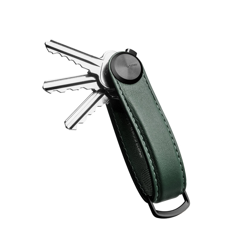 orbitkey | key organiser leather pro | evergreen