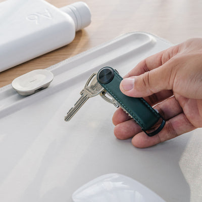 orbitkey | key organiser leather pro | evergreen