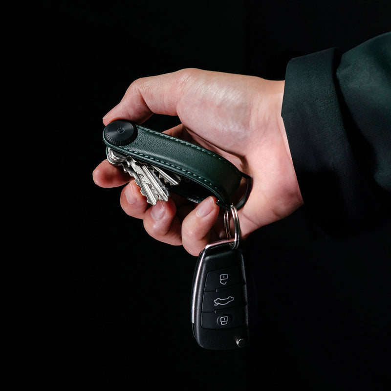 orbitkey | key organiser leather pro | evergreen