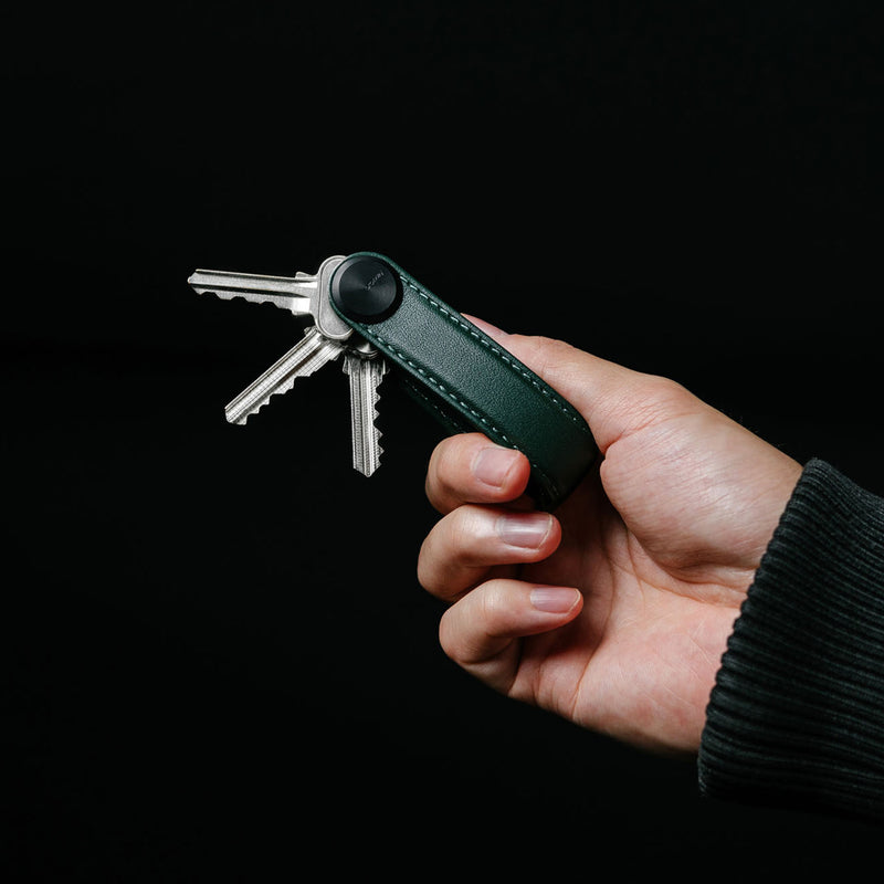 orbitkey | key organiser leather pro | evergreen