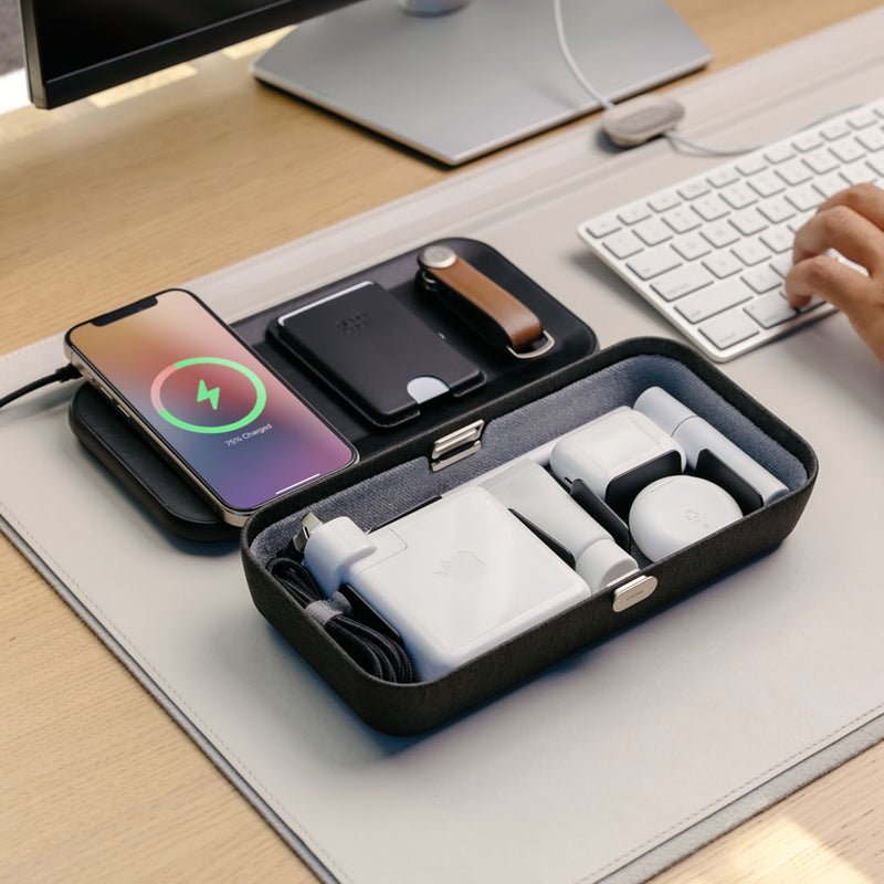 orbitkey | nest organiser + charger v2 | black