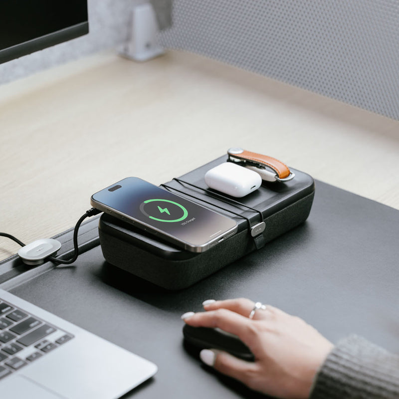 orbitkey | nest organiser + charger v2 | black