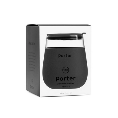 porter | glass tumbler | charcoal - LC