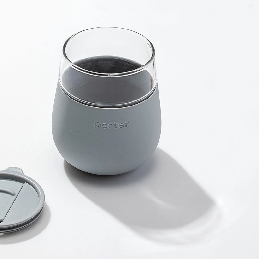 porter | glass tumbler | charcoal - LC