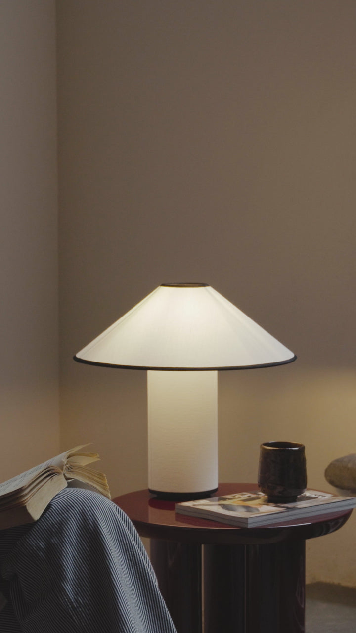 &tradition | colette table lamp | white + black