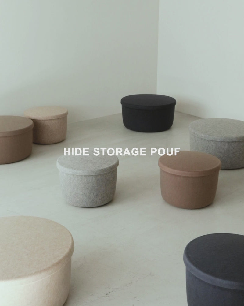 normann copenhagen | hide storage pouf | large sand