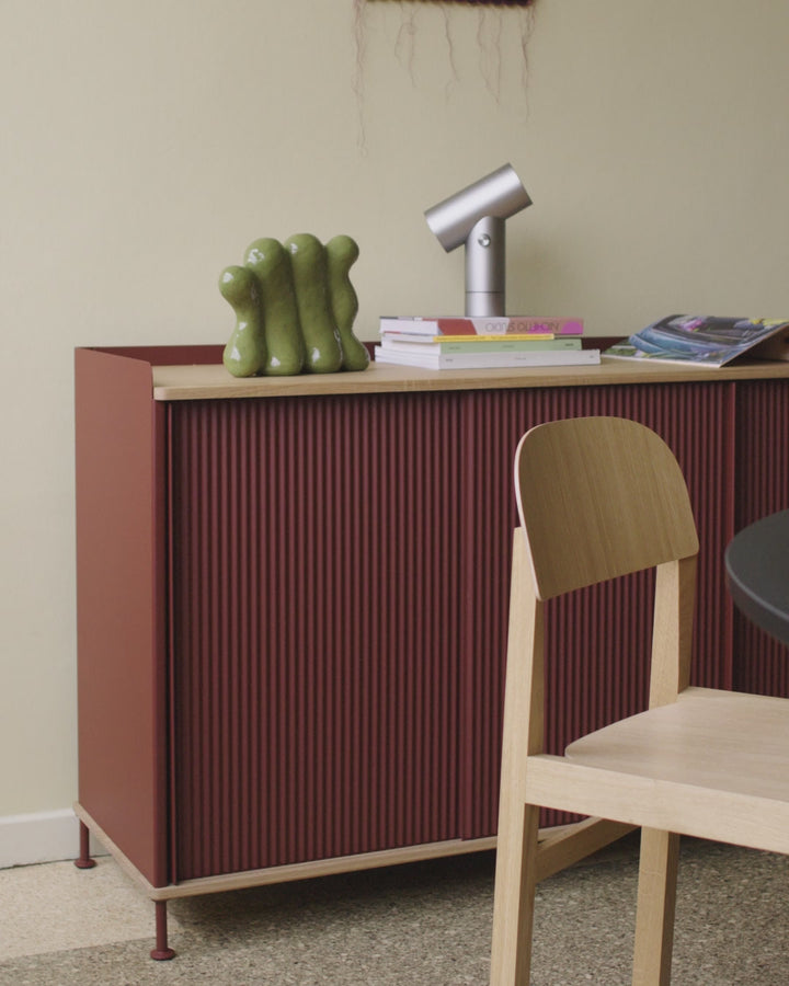 muuto | enfold sideboard tall | grey + oiled oak