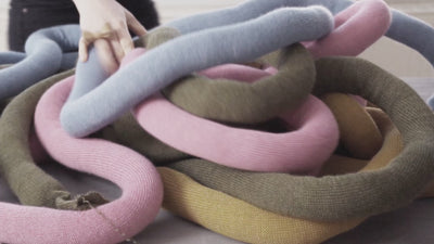 design house stockholm | knot cushion | bordeaux