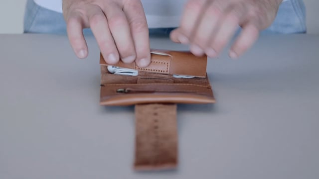 afternoons with albert | leather cord roll | tan - LC