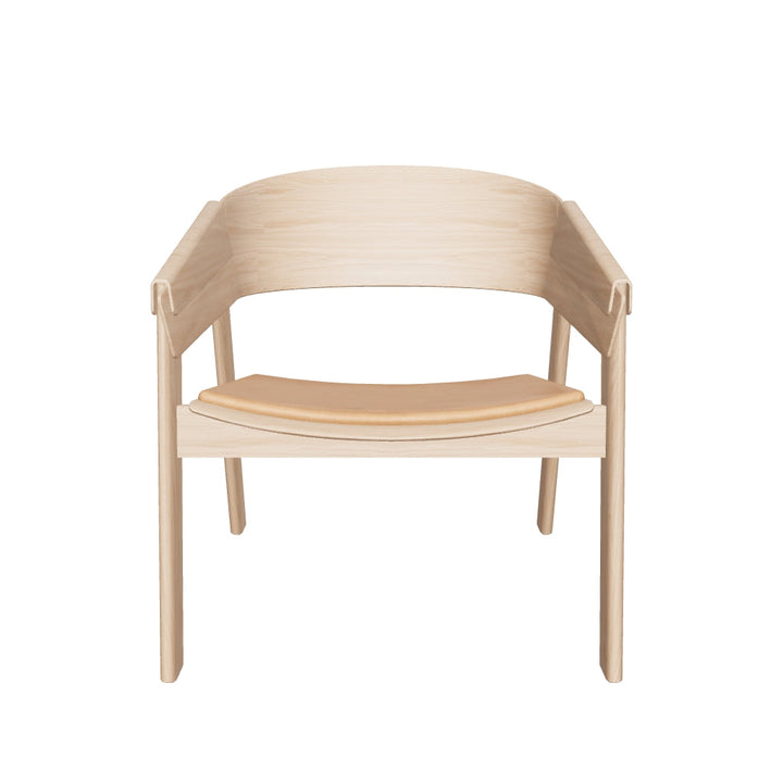 muuto | cover lounge chair | oak + cognac leather