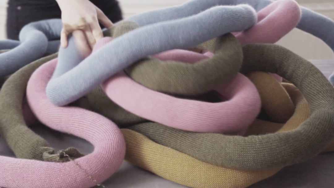 design house stockholm | knot cushion | apricot - DC