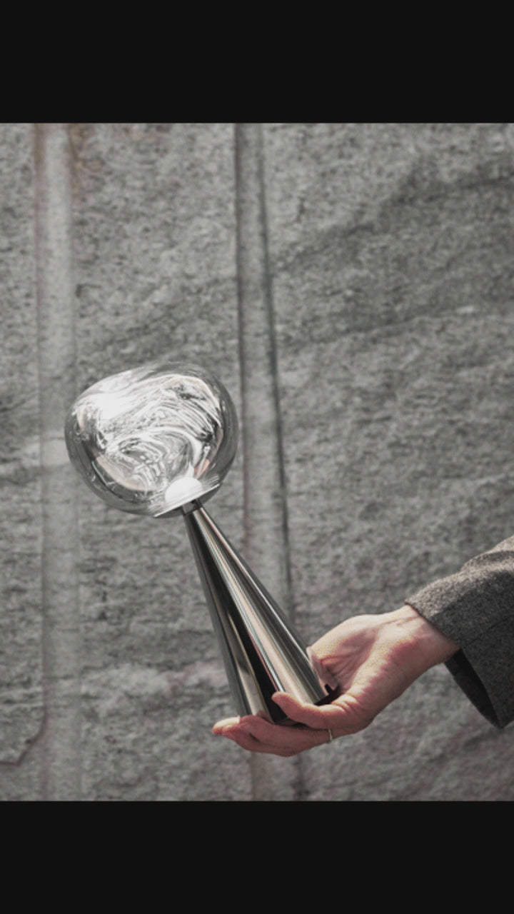 tom dixon | melt cone portable lamp | silver