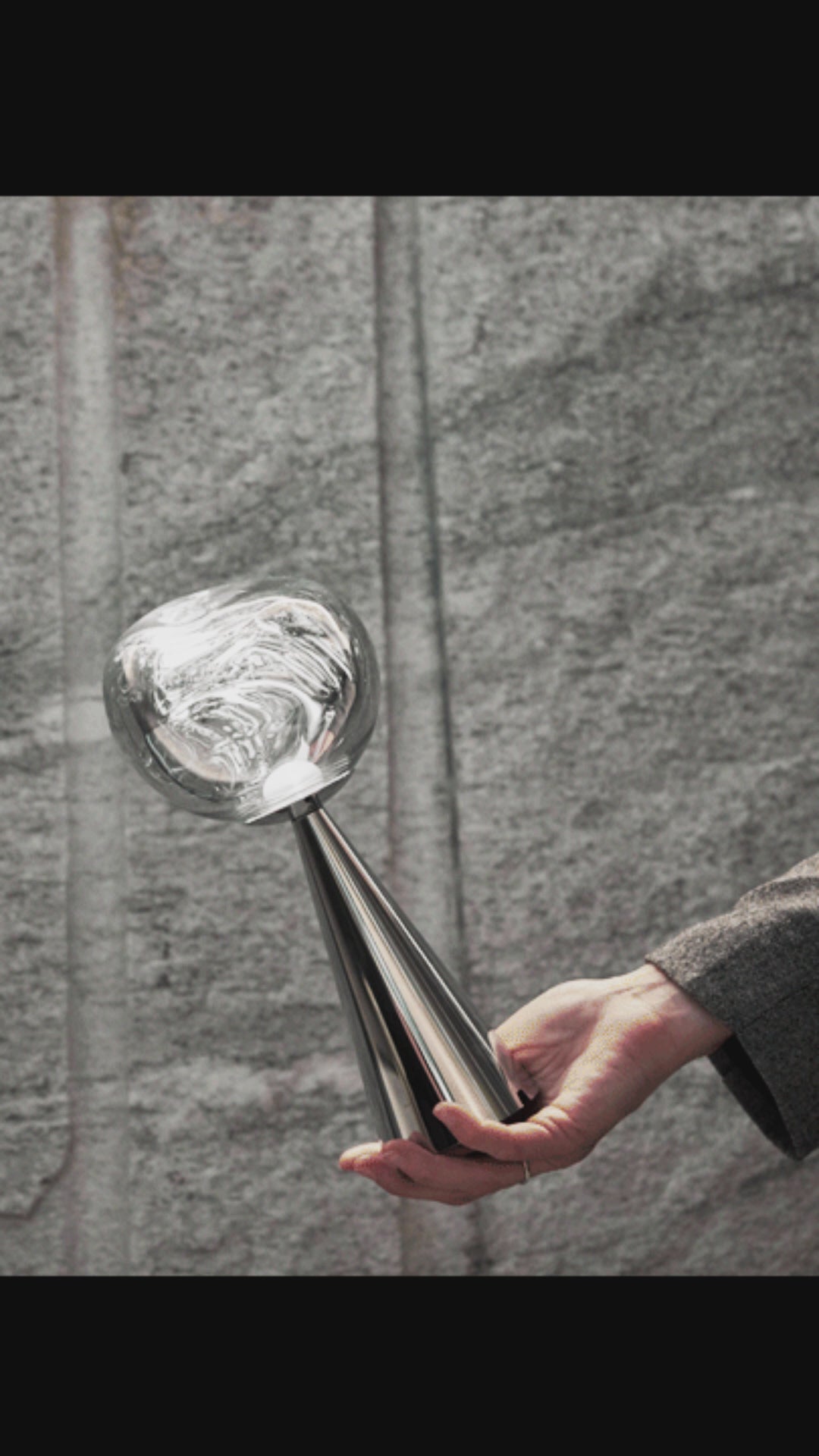 tom dixon | melt cone portable lamp | silver