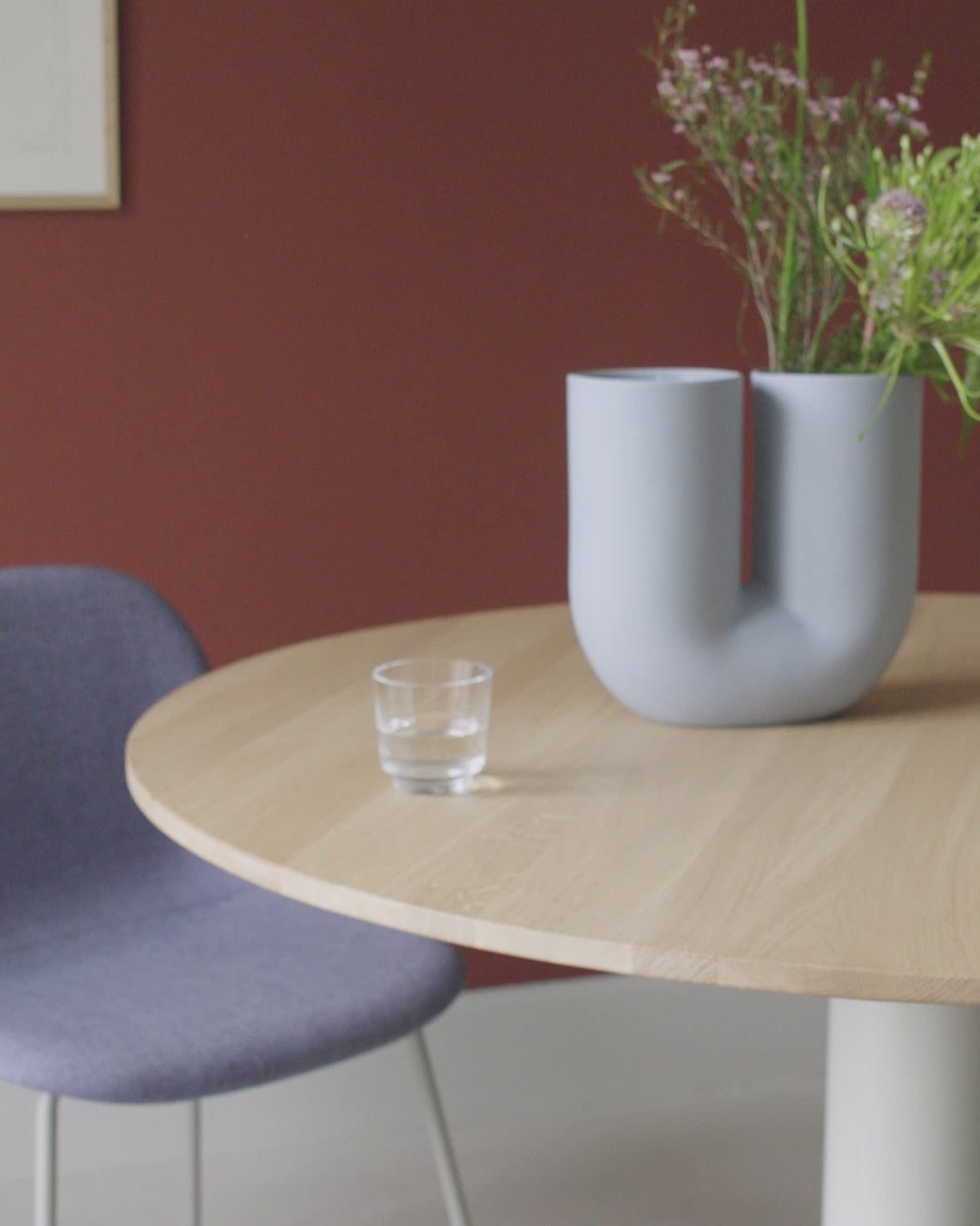 muuto | midst table | solid oak + grey base 120cm