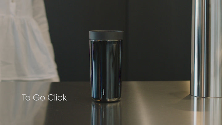 stelton | to go click vacuum insulated cup | soft light grey 400ml ~ DC