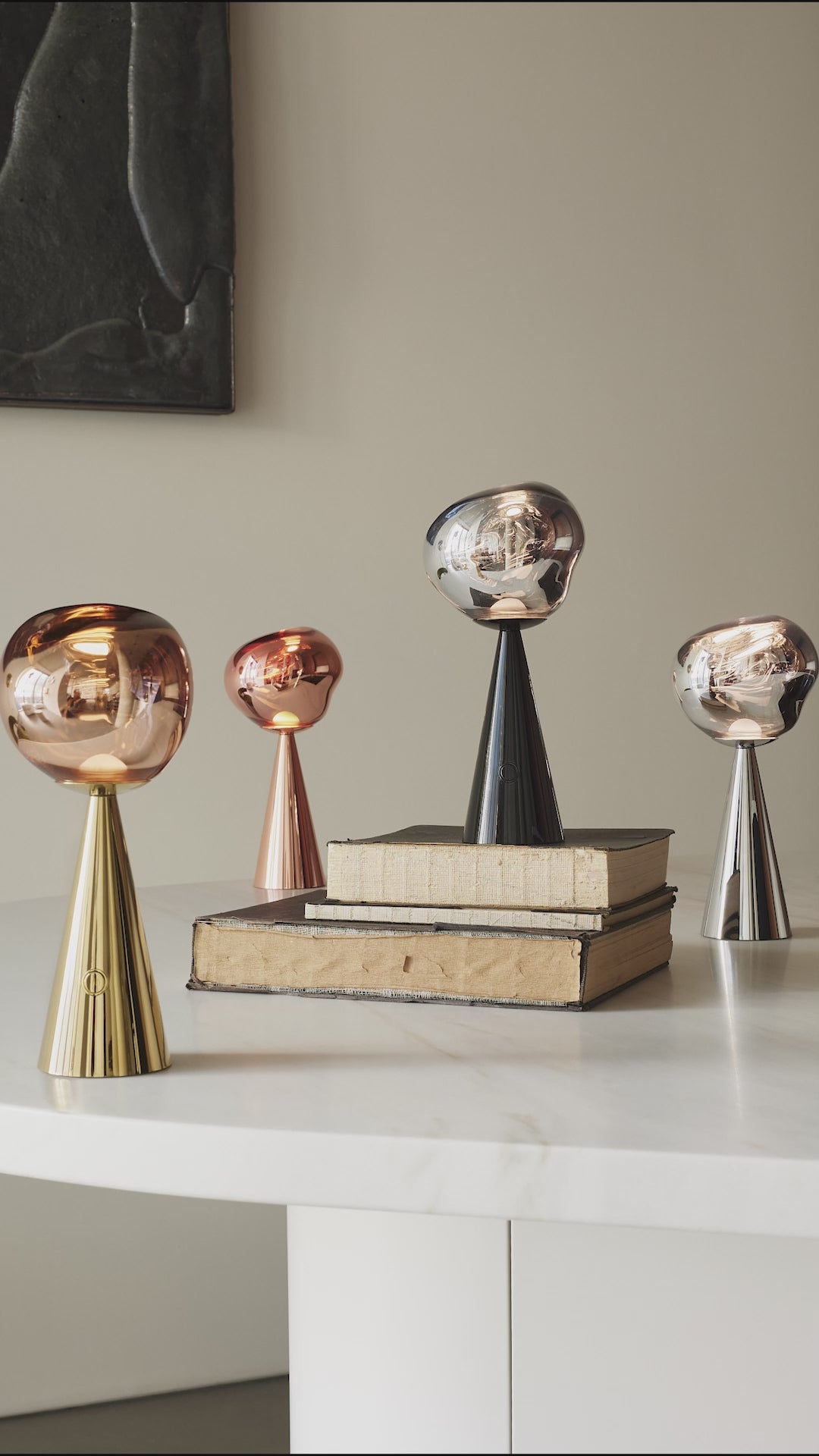 tom dixon | melt cone portable lamp | gold