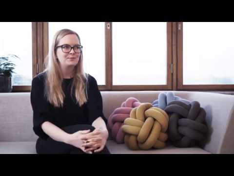 design house stockholm | knot cushion | ochre