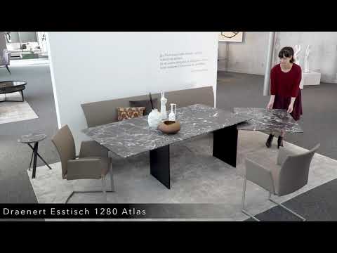 draenert | atlas table | extendable + pivotable | dreaming green stone 160/230x92cm