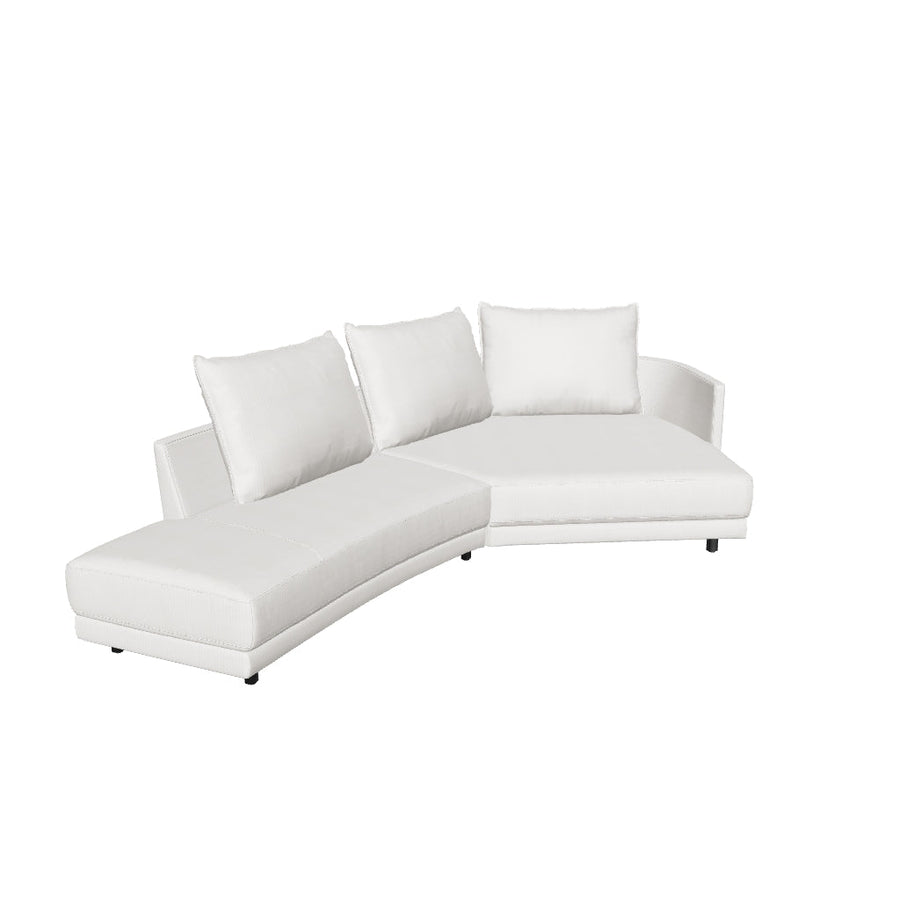 rolf benz | onda sofa | fabric silk grey 24.510 + black oak legs